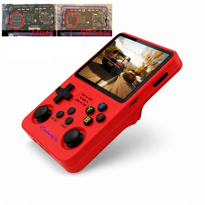 Cubonic Xplore R36S Dual RAM Chips Handheld Gaming Console red