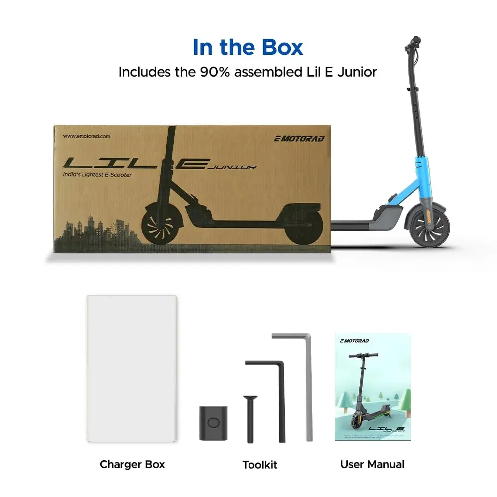 EMotorad Lil E Junior Electric Kick Scooter sporty blue