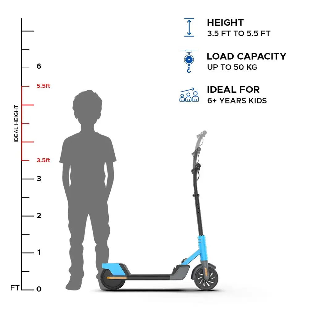 EMotorad Lil E Junior Electric Kick Scooter sporty blue