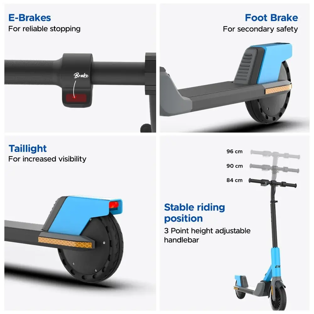 EMotorad Lil E Junior Electric Kick Scooter sporty blue