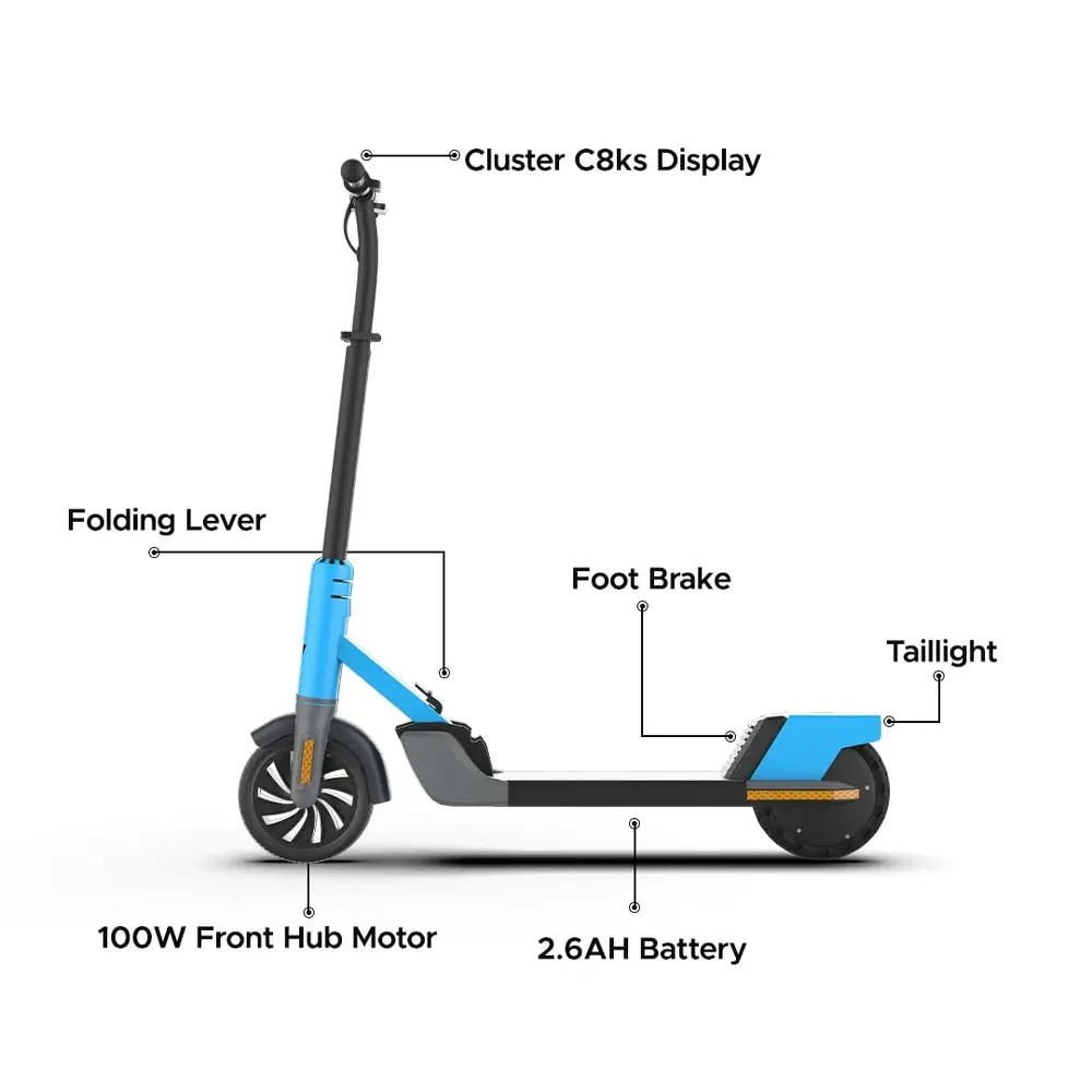 EMotorad Lil E Junior Electric Kick Scooter sporty blue