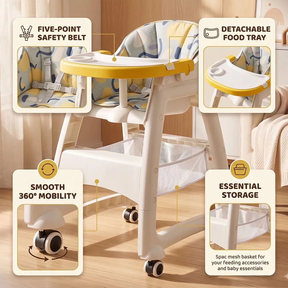 Features of Tiny Dine High Chair Yellow