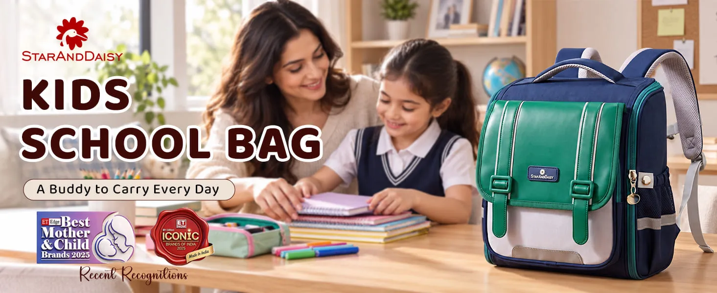 Kids School Bag for Grades 1–6, Water-Resistant Backpack