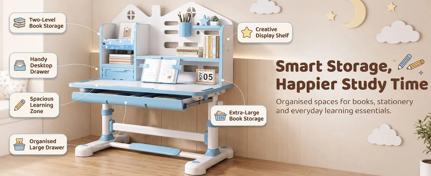 Smart Kids Study Table and Chair Set
