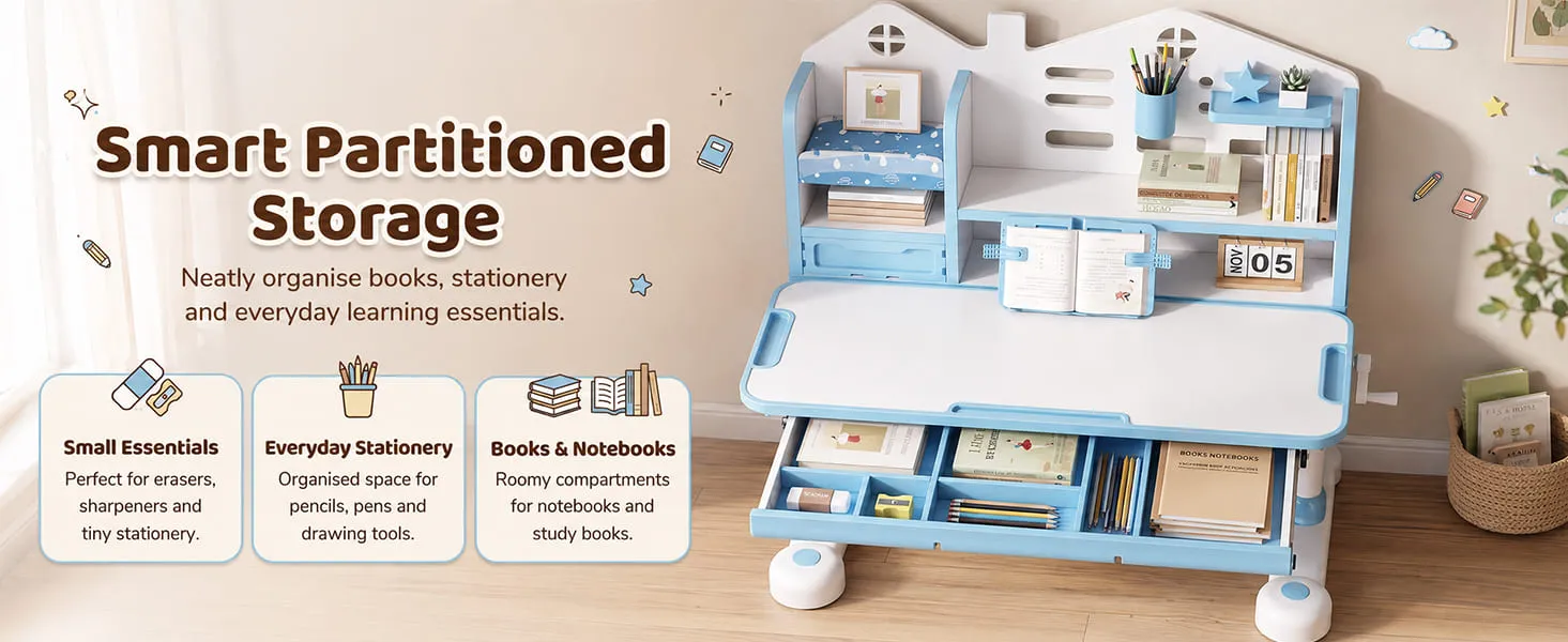 Smart Kids Study Table and Chair Set