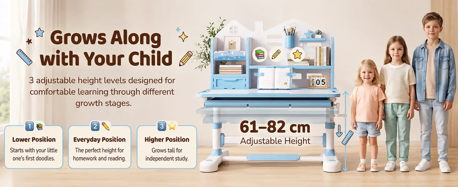 Smart Kids Study Table and Chair Set