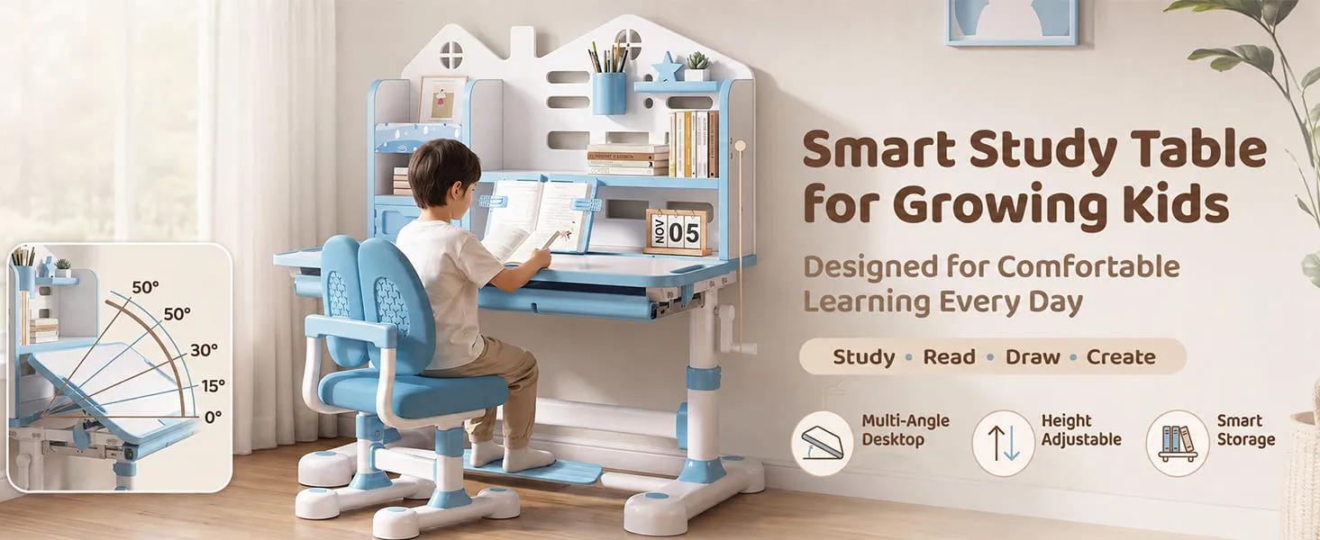 Smart Kids Study Table and Chair Set