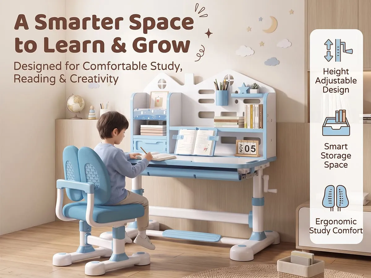 Smart Kids Study Table and Chair Set