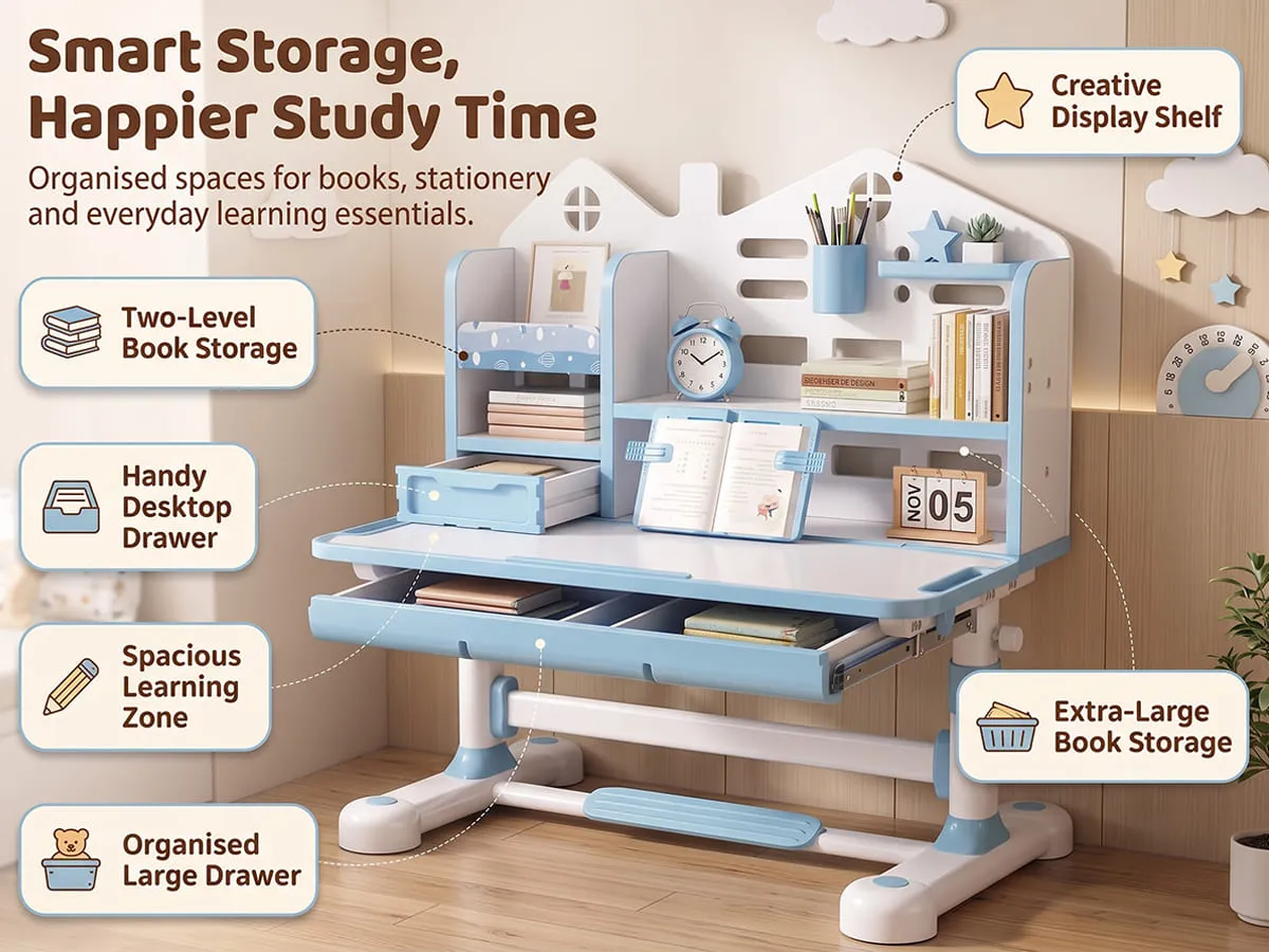 Smart Kids Study Table and Chair Set