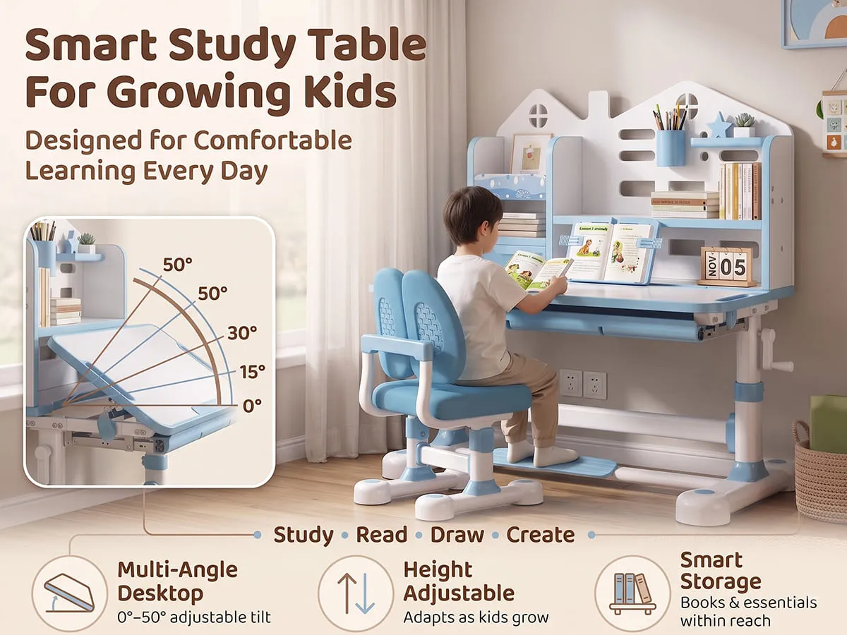 Smart Kids Study Table and Chair Set