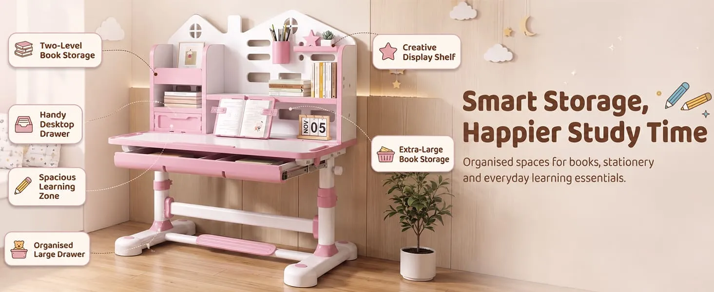 Smart Kids Study Table and Chair Set