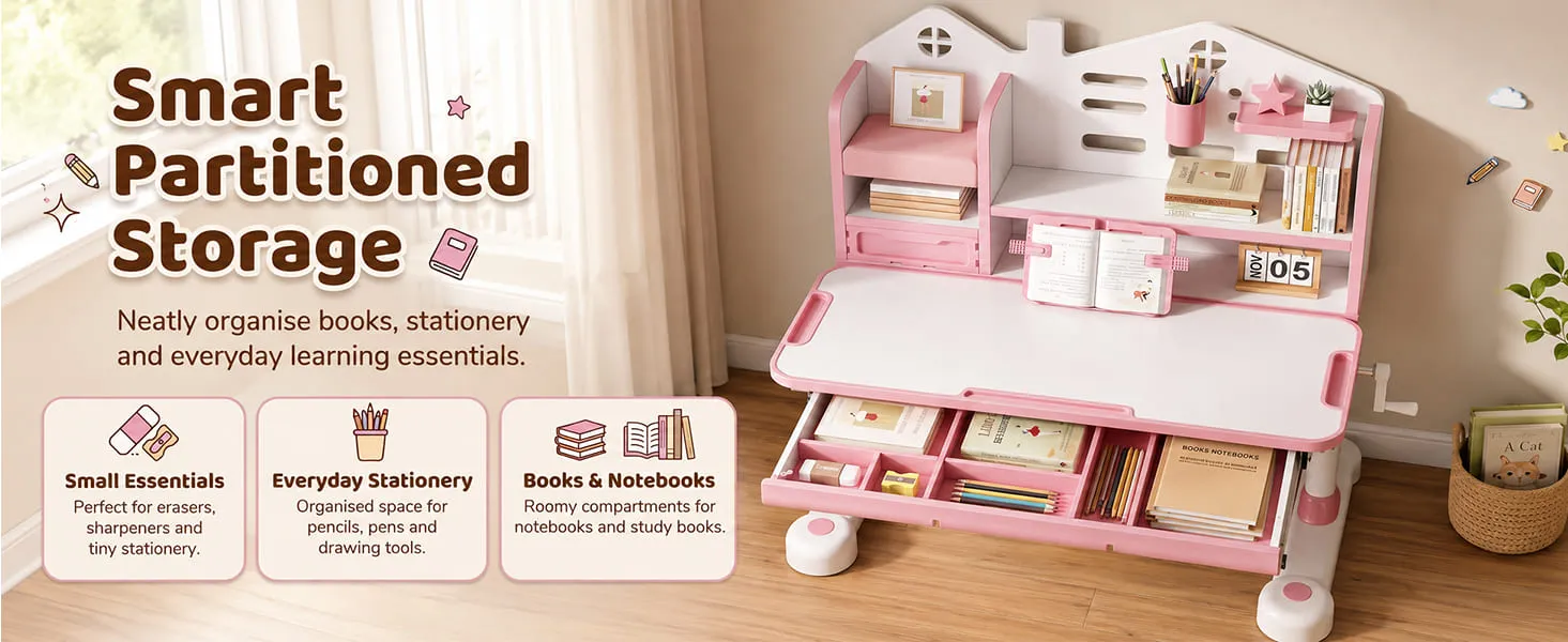 Smart Kids Study Table and Chair Set
