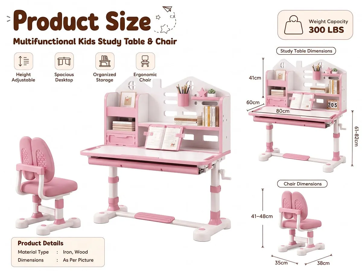 Smart Kids Study Table and Chair Set