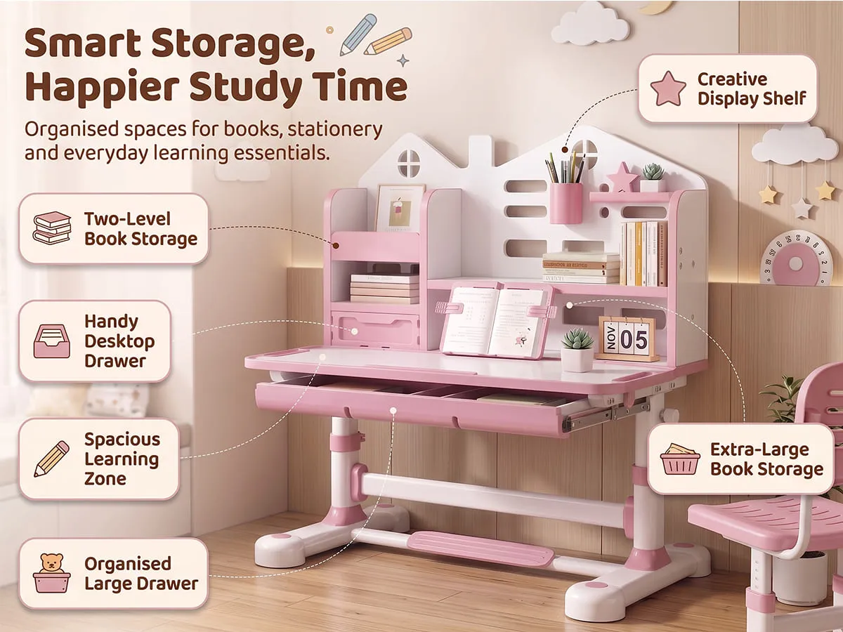 Smart Kids Study Table and Chair Set