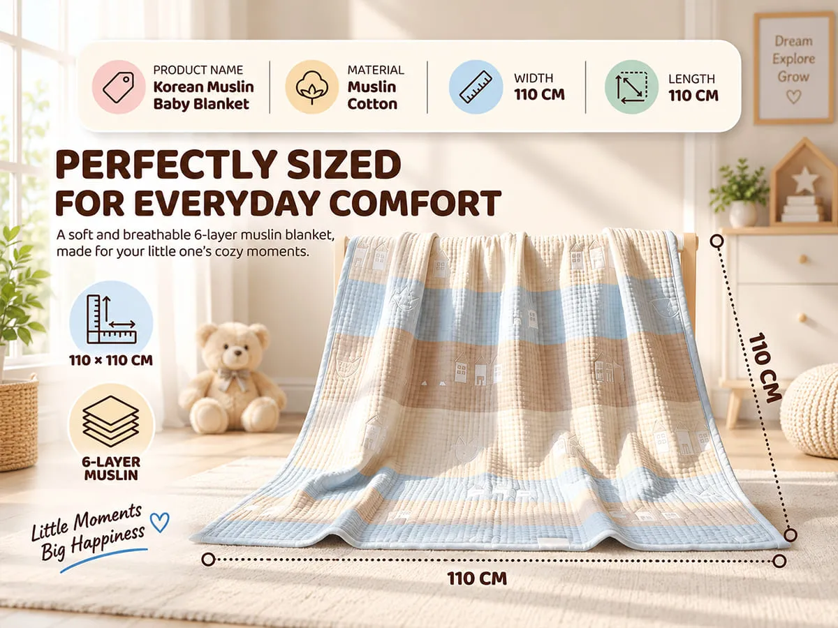 Korean Muslin Baby Blanket