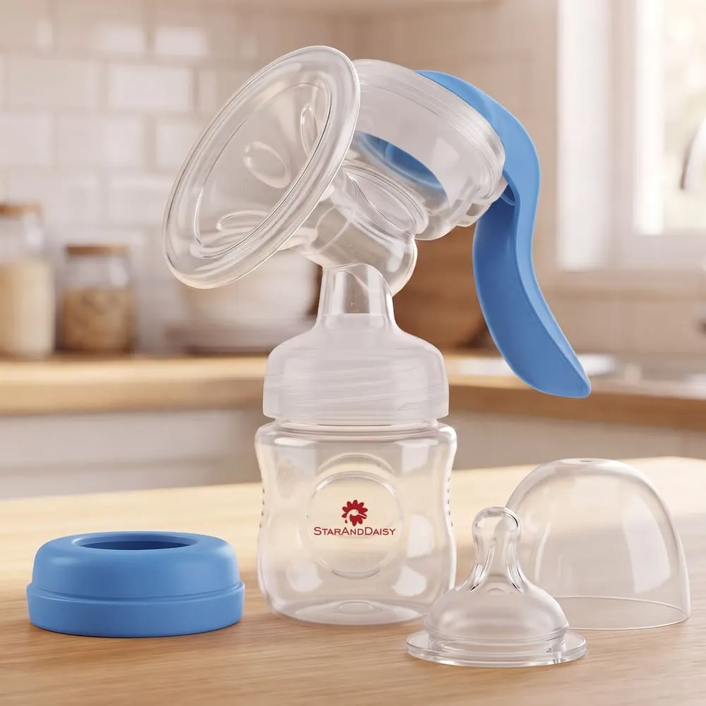 Manual Breast Pump Blue
