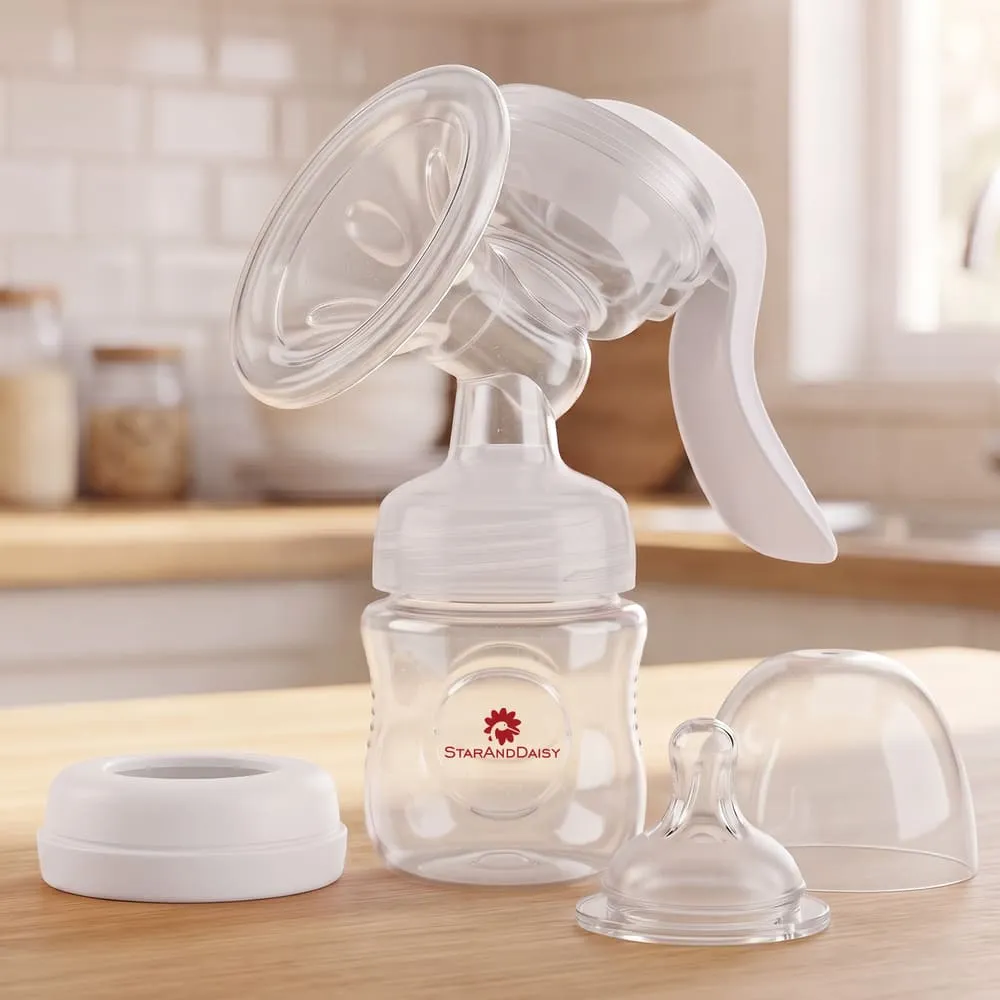 Manual Breast Pump white