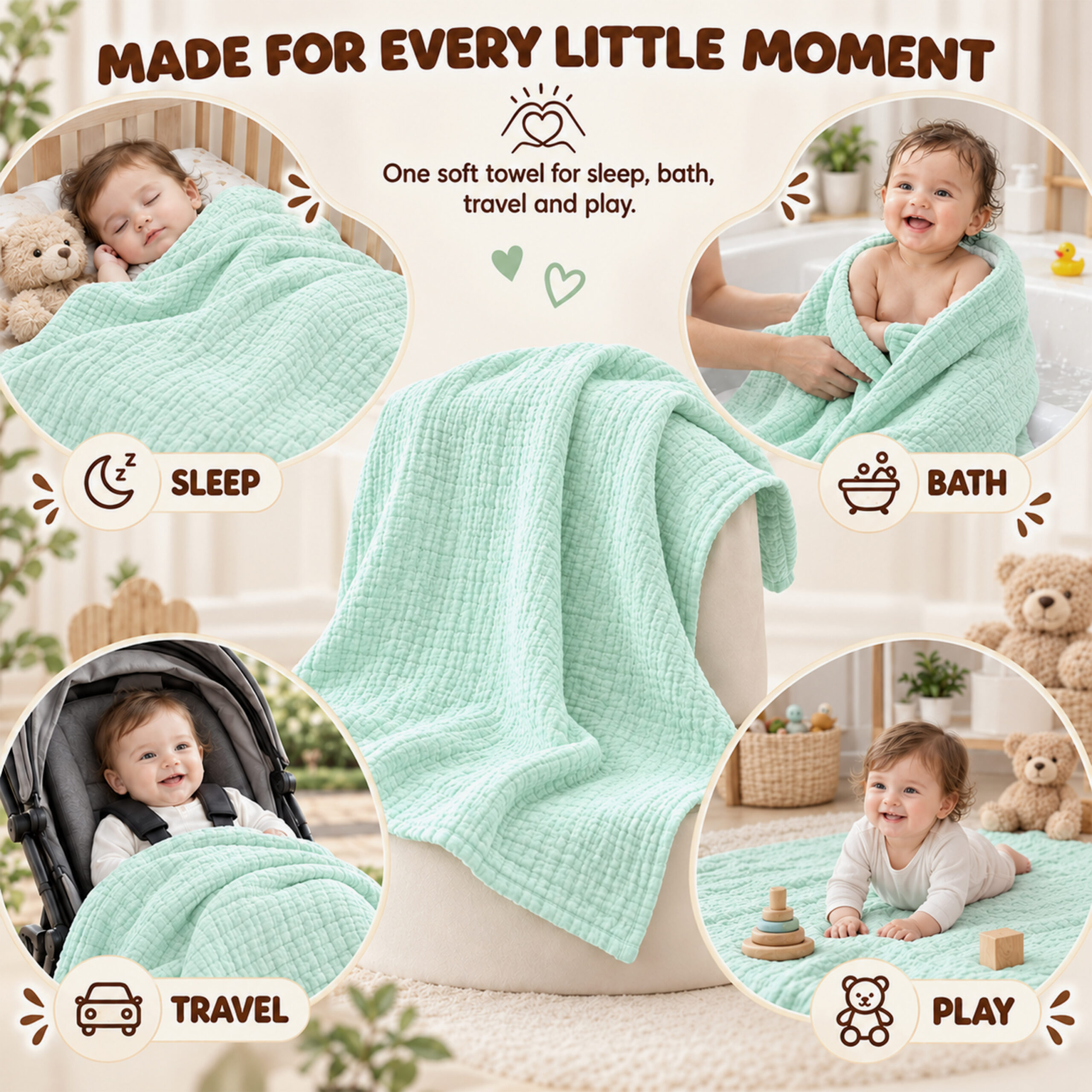 Mulin bath towel green3