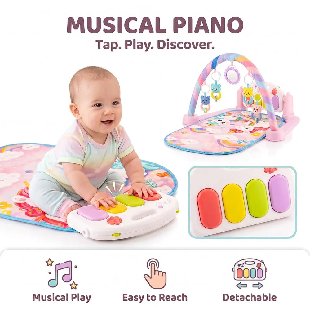 Musical piano New Baby playgym pink