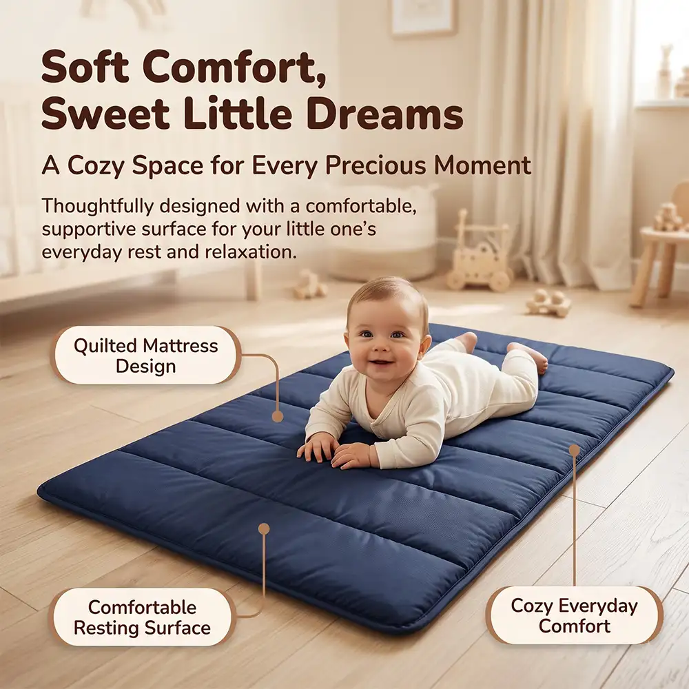 Playpen and crib Blue
