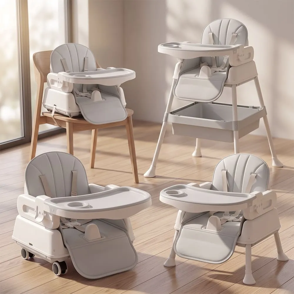 StarDine Baby High Chair Grey