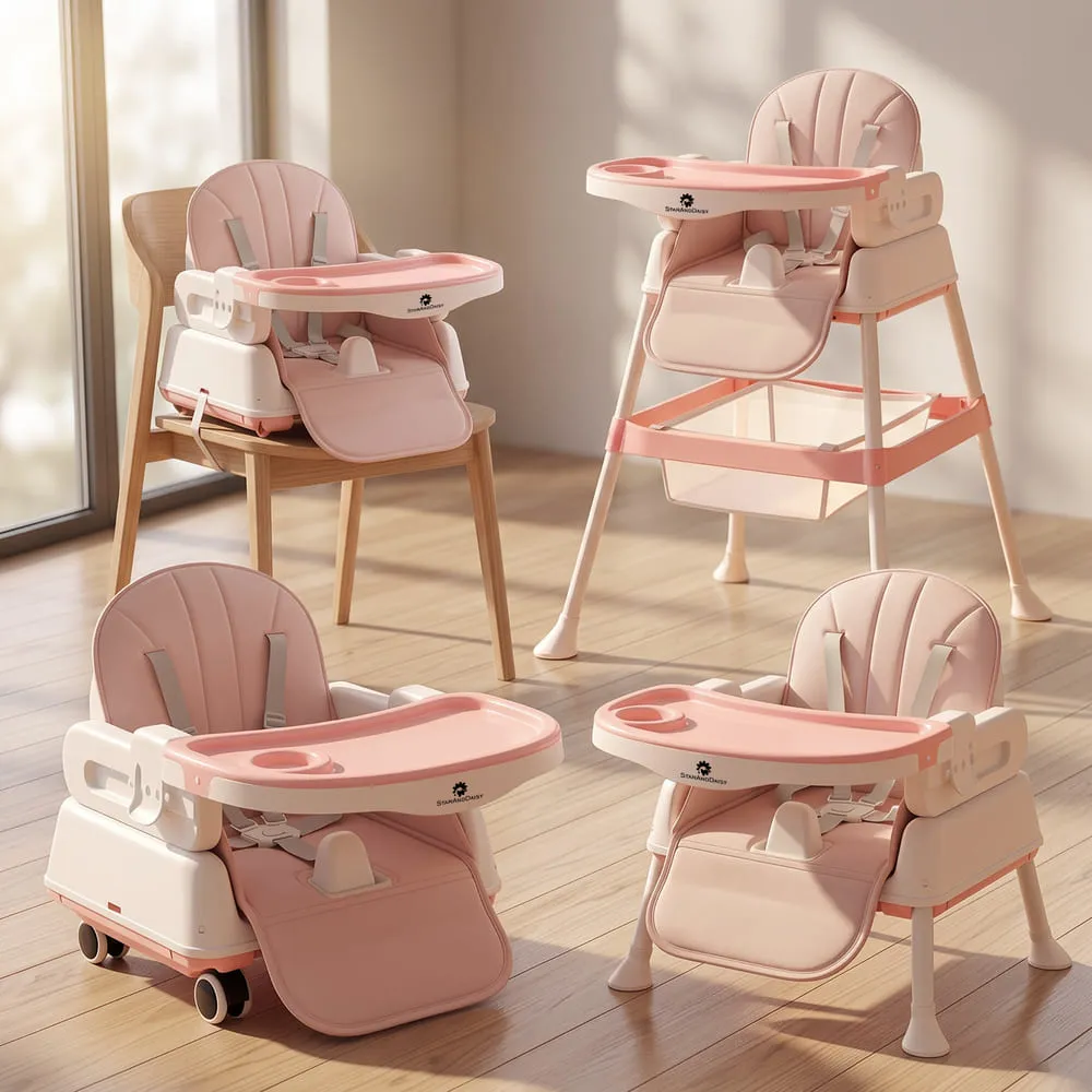 StarDine Baby High Chair Pink