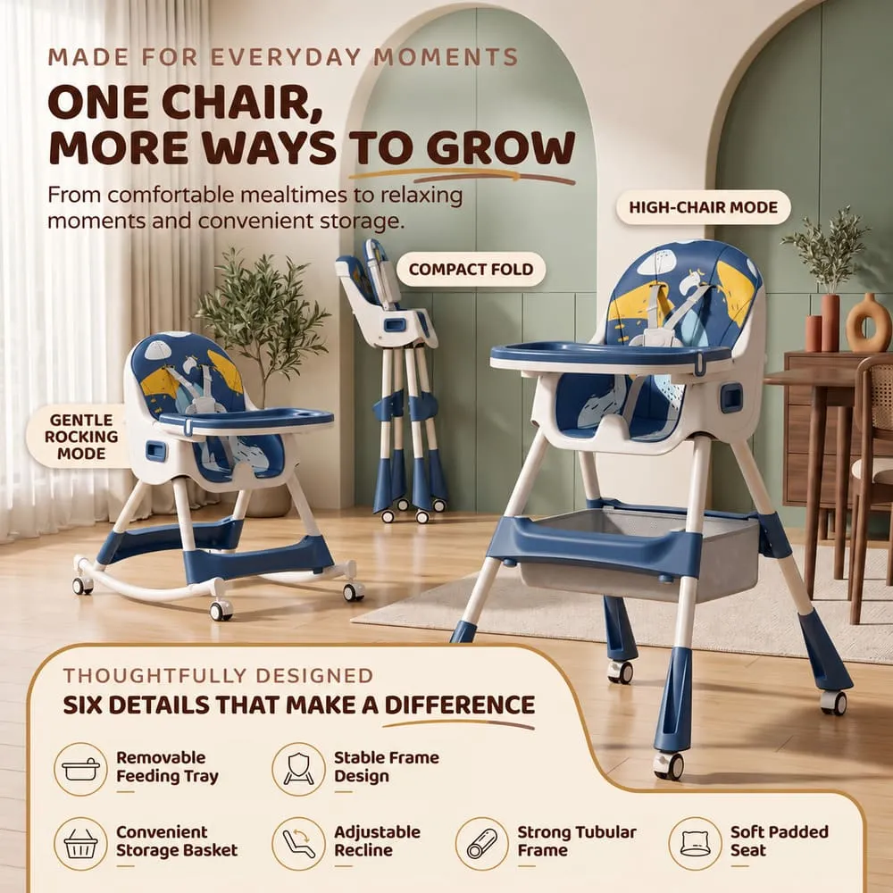 Tiny taster baby high Chair dark blue