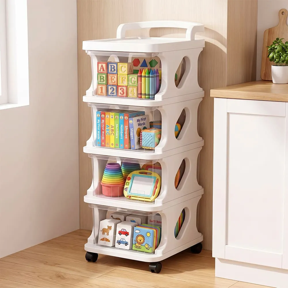 TotsTidy Storage Cart and Cabinet White