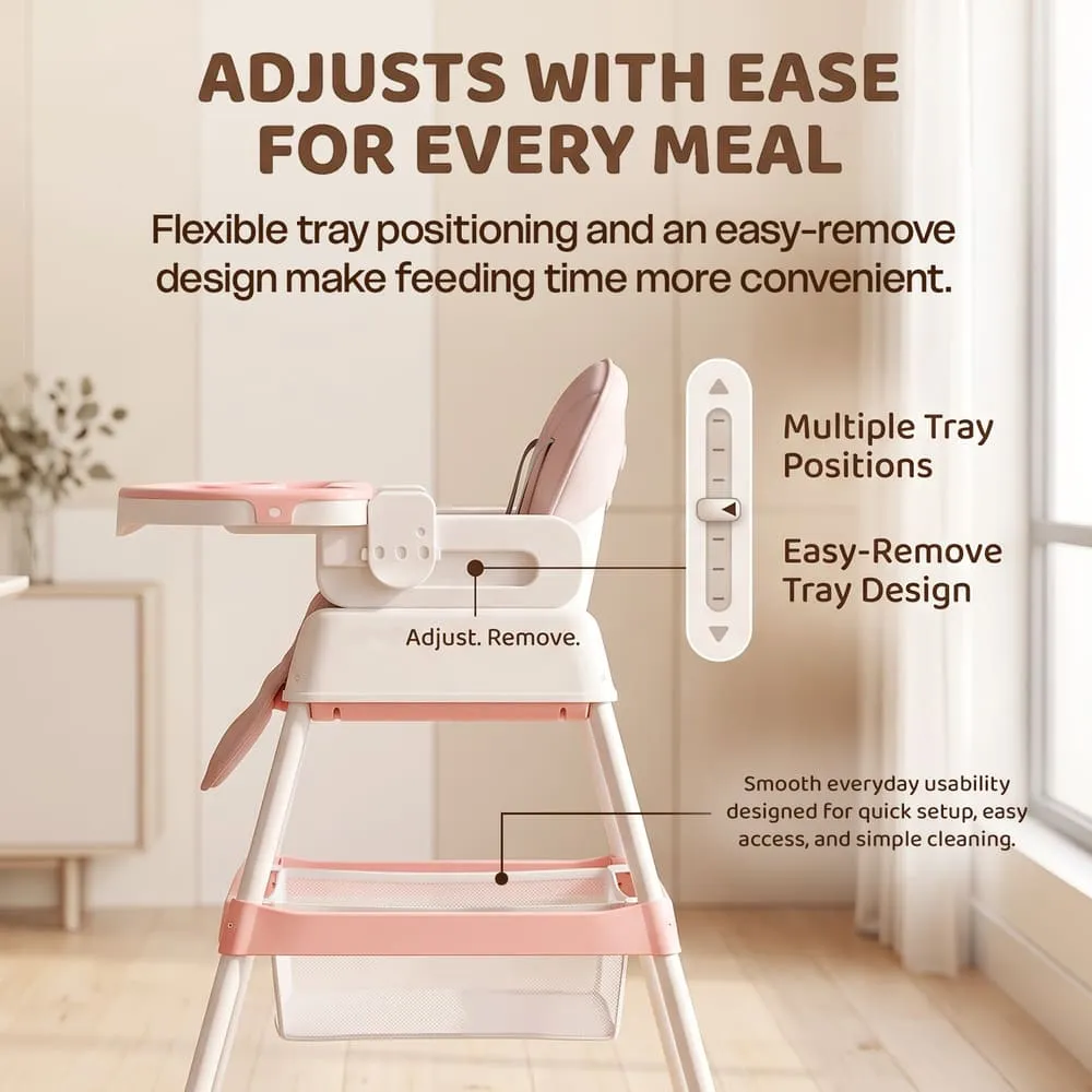 adjustable StarDine Baby High Chair Grey