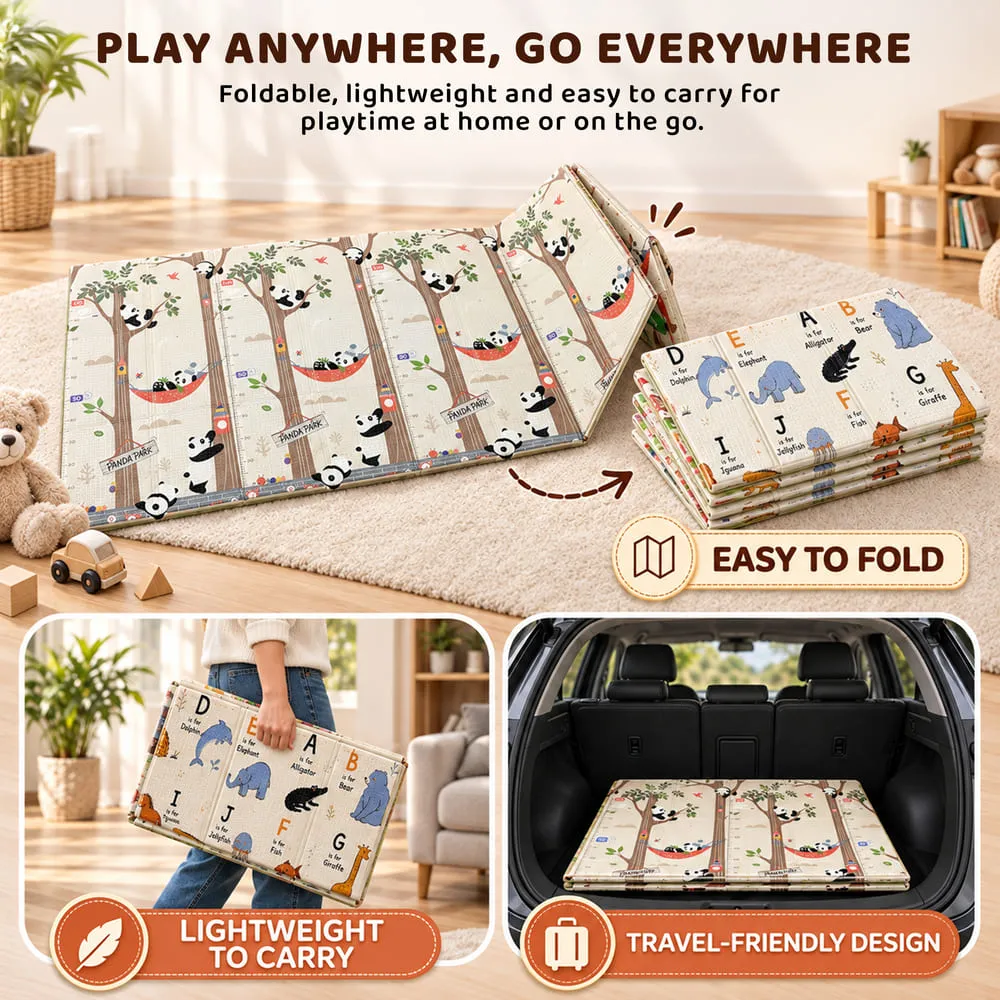 anywhere anytime use New 6mm panda print baby playmat