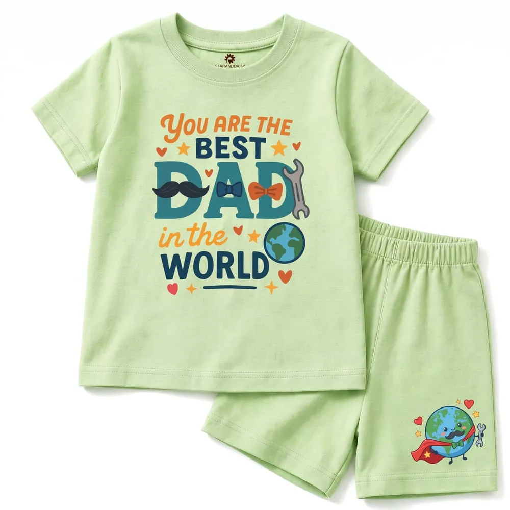 baby tshirt green best dad