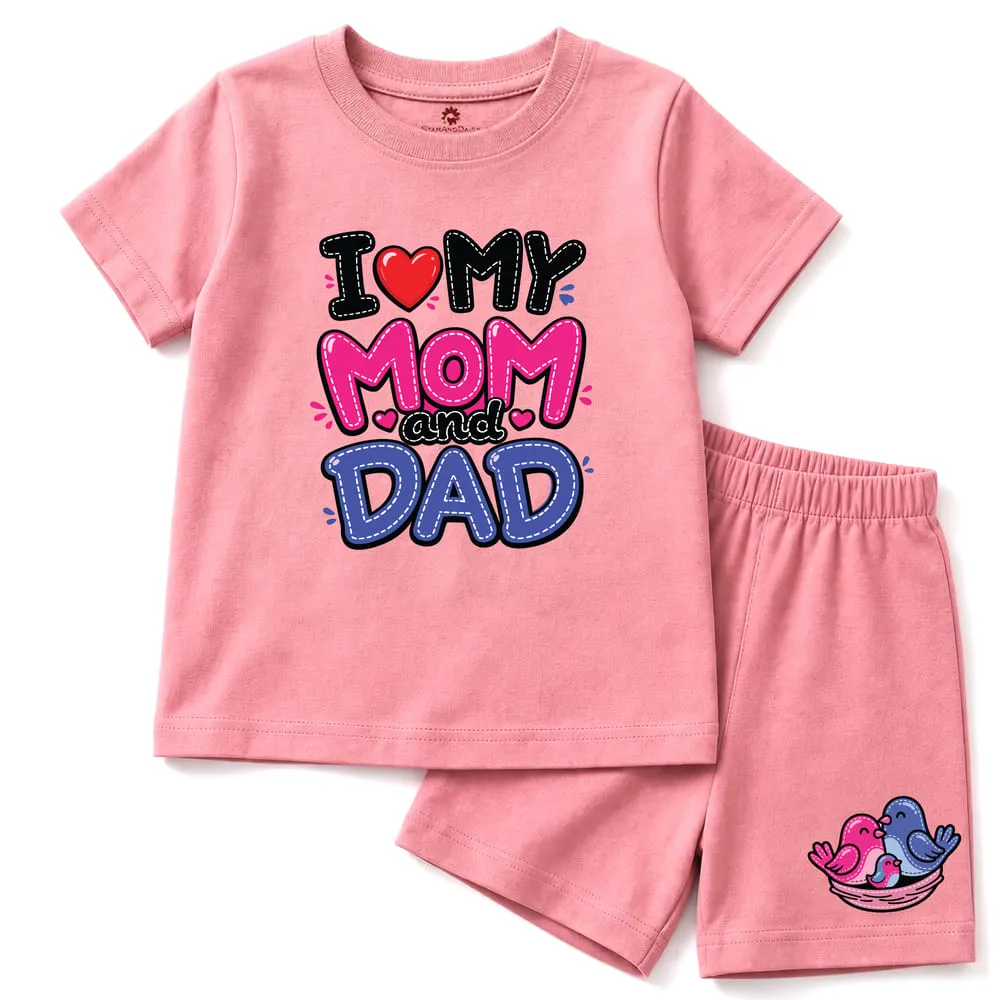 baby tshirt pink I love my dad