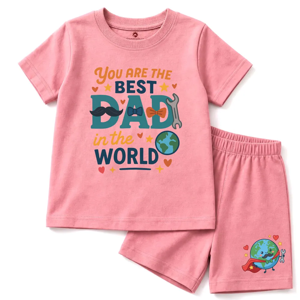 baby tshirt pink best dad world