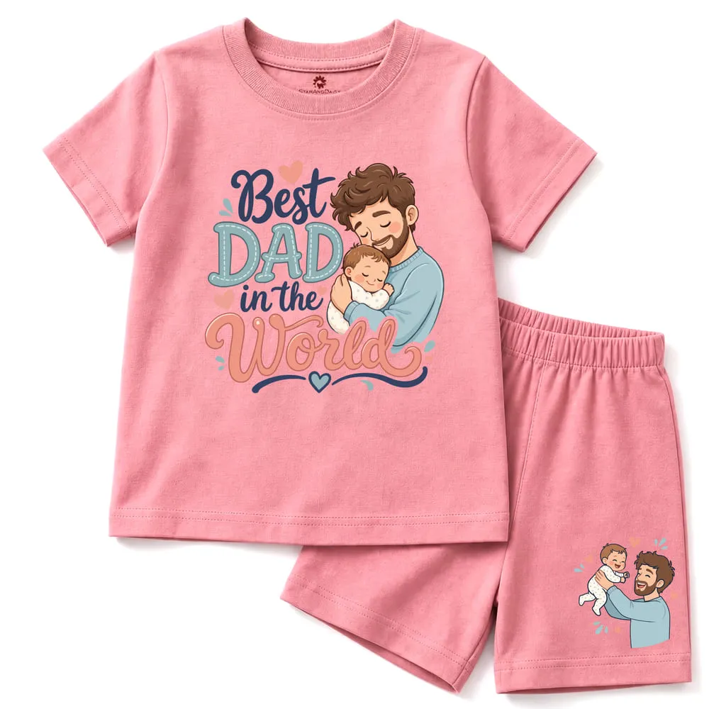baby tshirt pink best dad