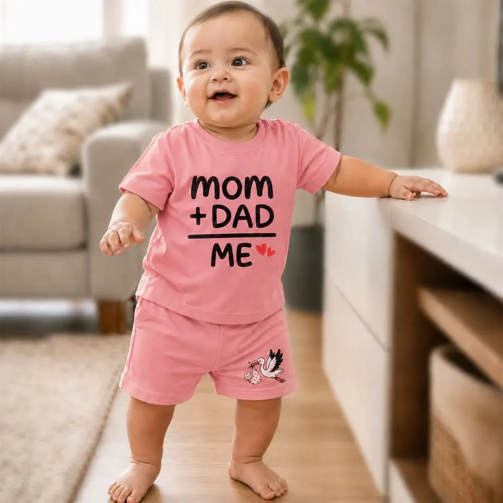 baby tshirt pink mom dad me boy