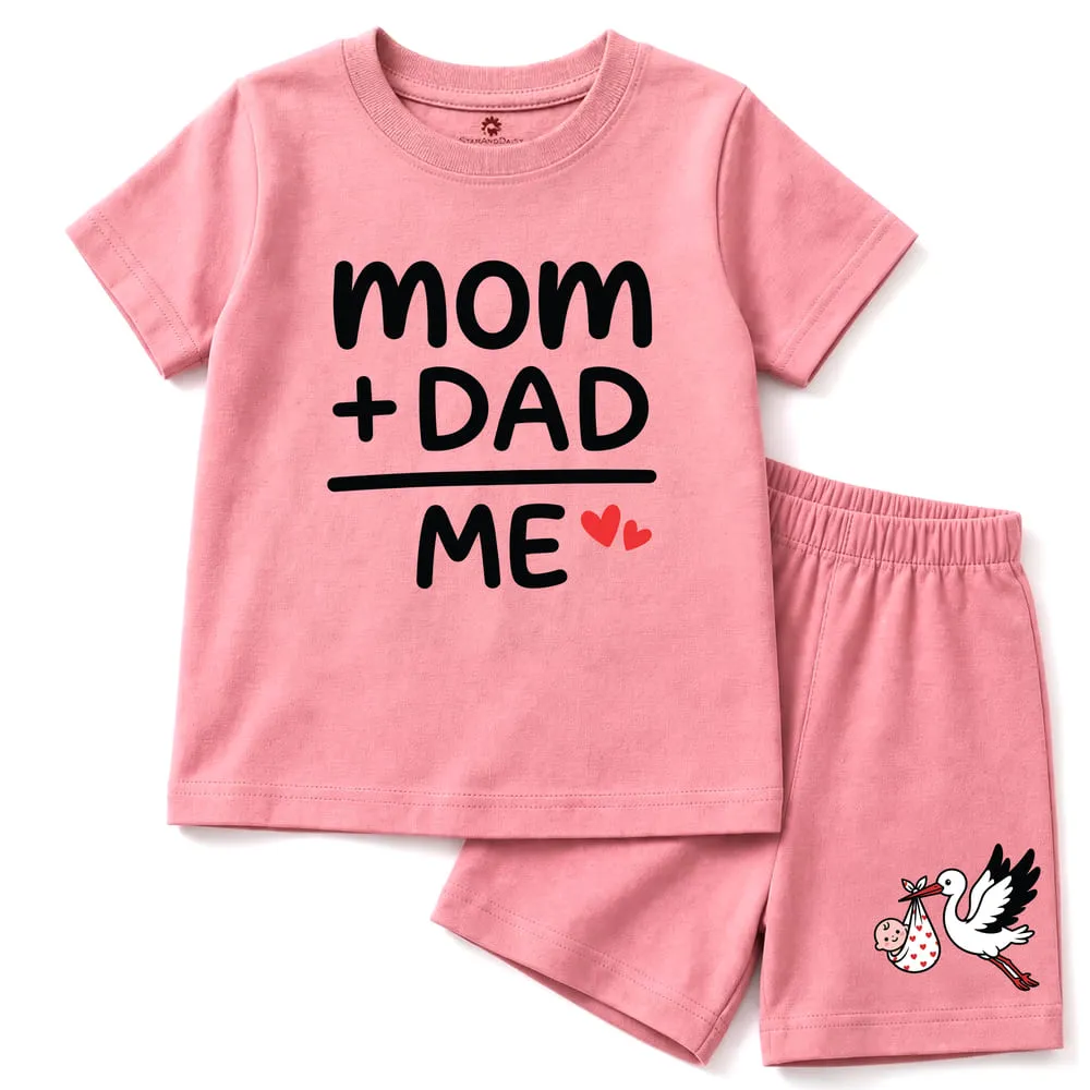 baby tshirt pink mom dad me