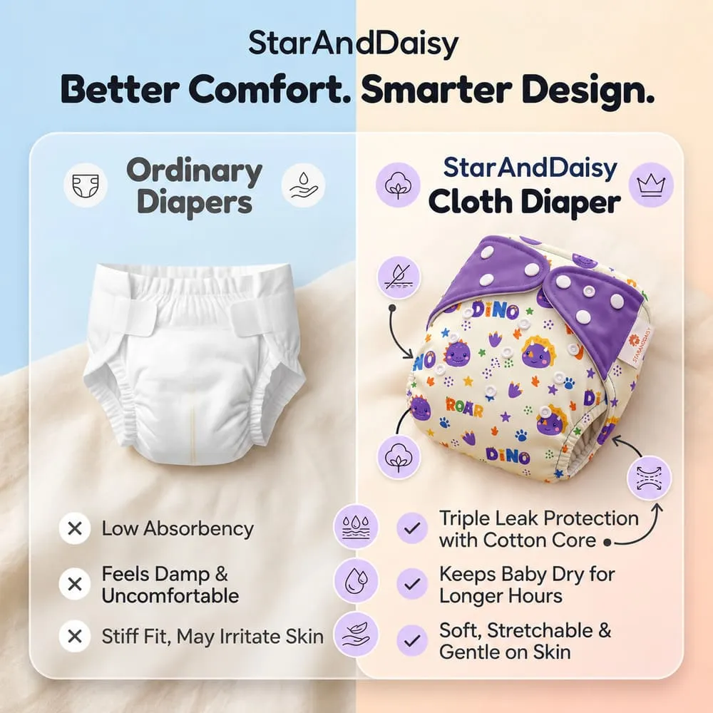 better comfort Baby reusable diaper purple