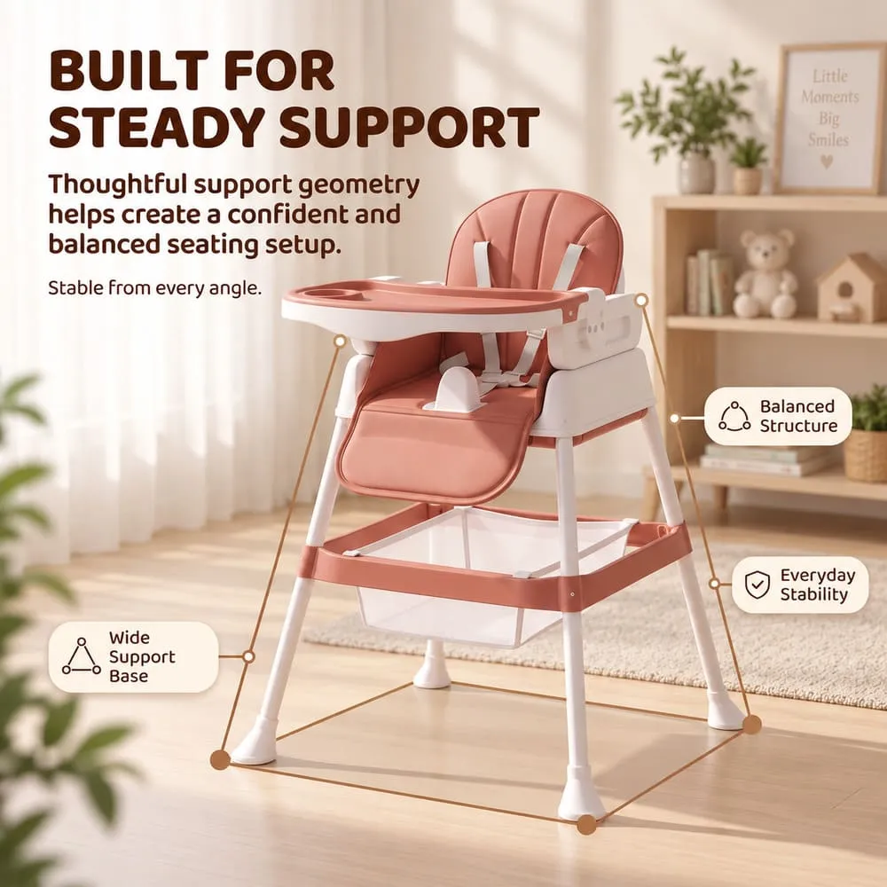built steady StarDine Baby High Chair Blue
