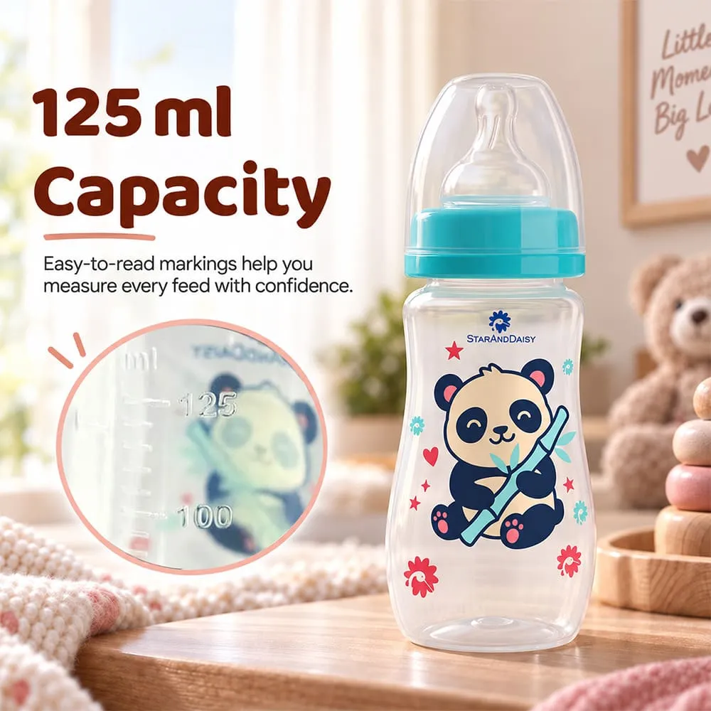 capacity 125ml feeding bottle blue