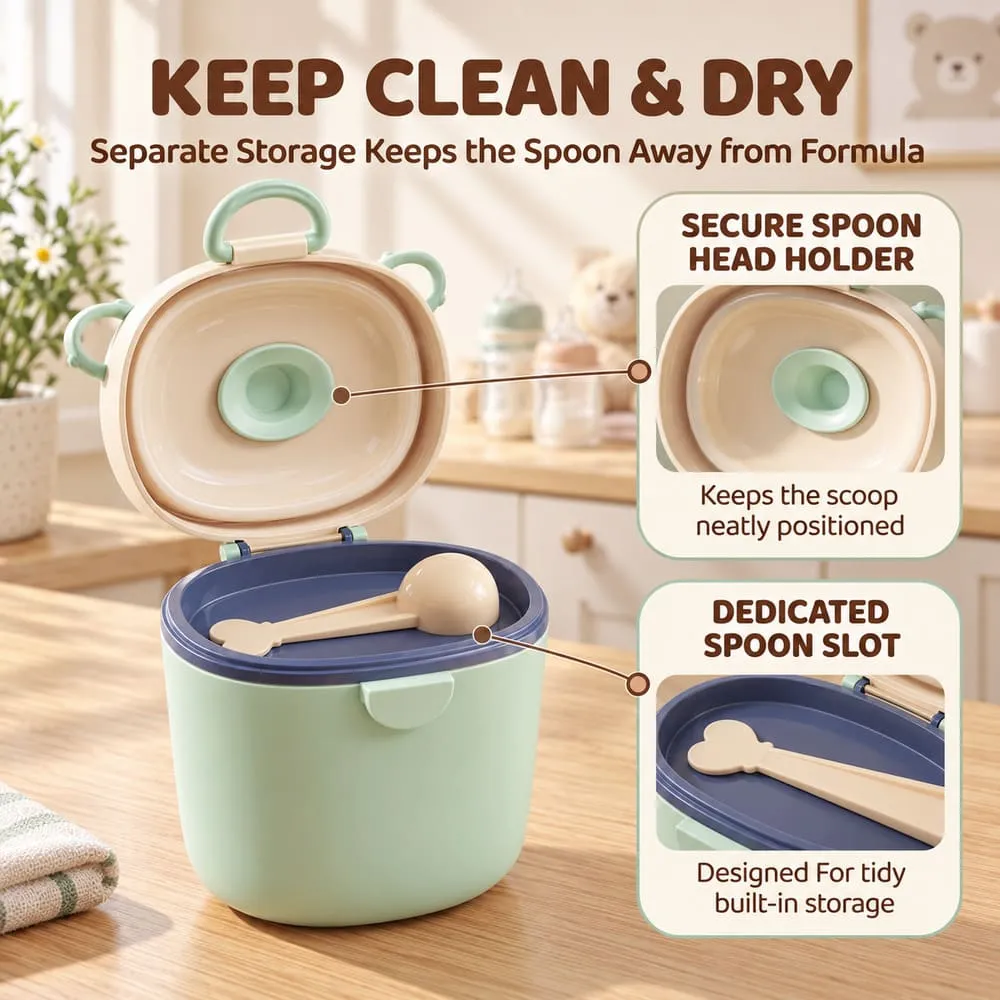 clean and dry Milk Powder Green beige