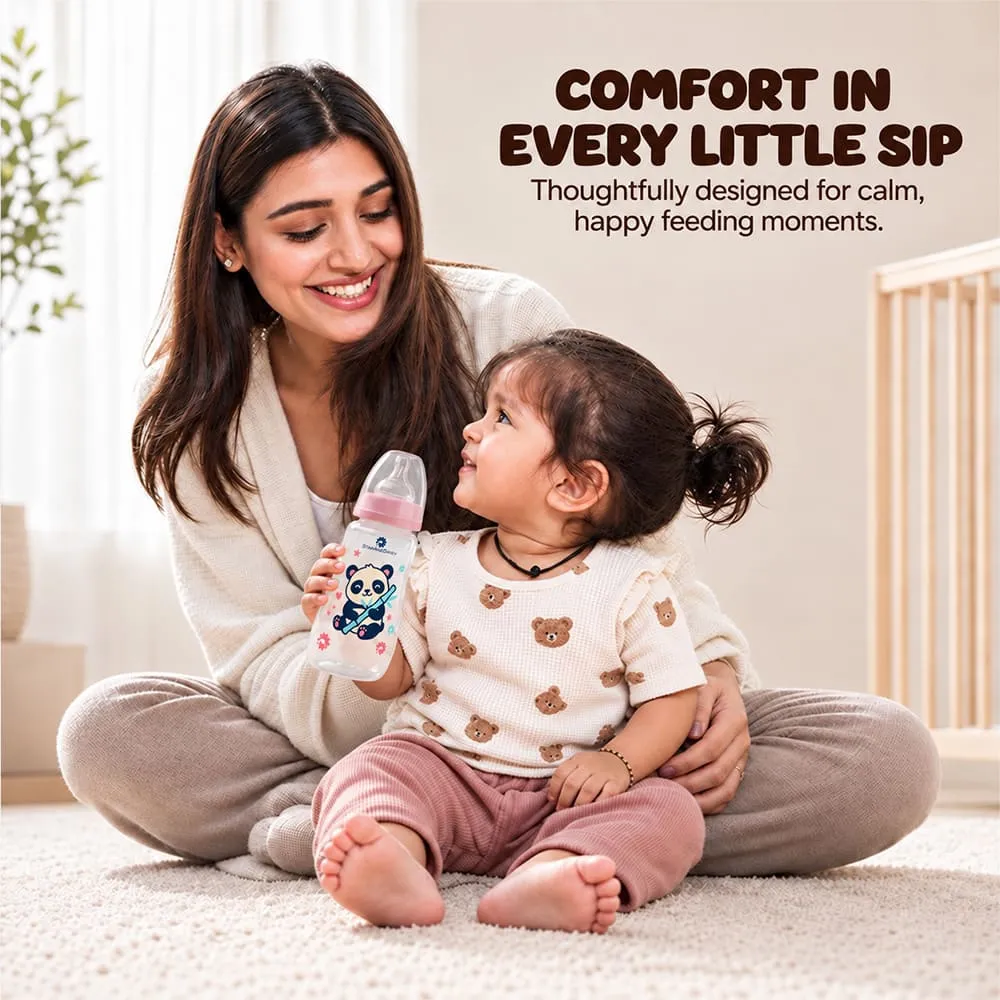 comfort 125ml feeding bottle pink