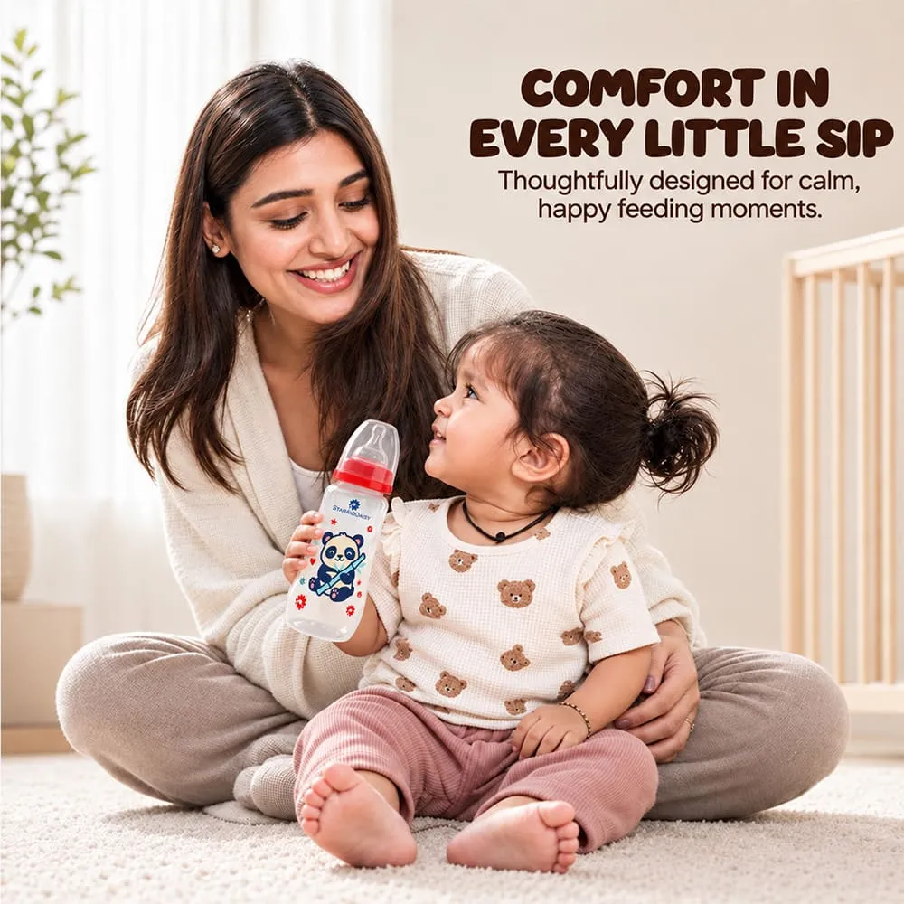comfort 125ml feeding bottle red