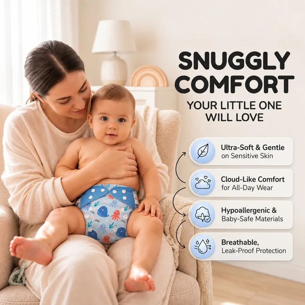 comfort Baby reusable diaper blue