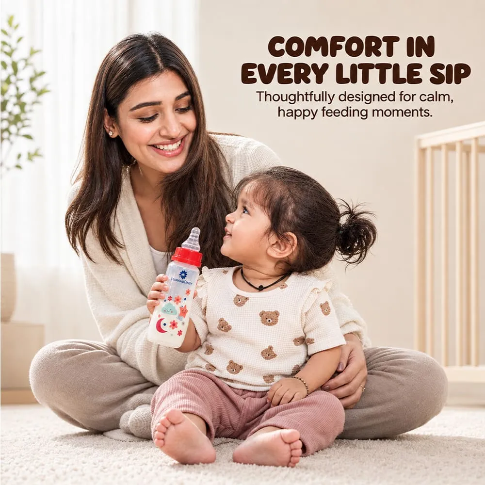 comfort Plastic feeding bottle slim neck 250ml red
