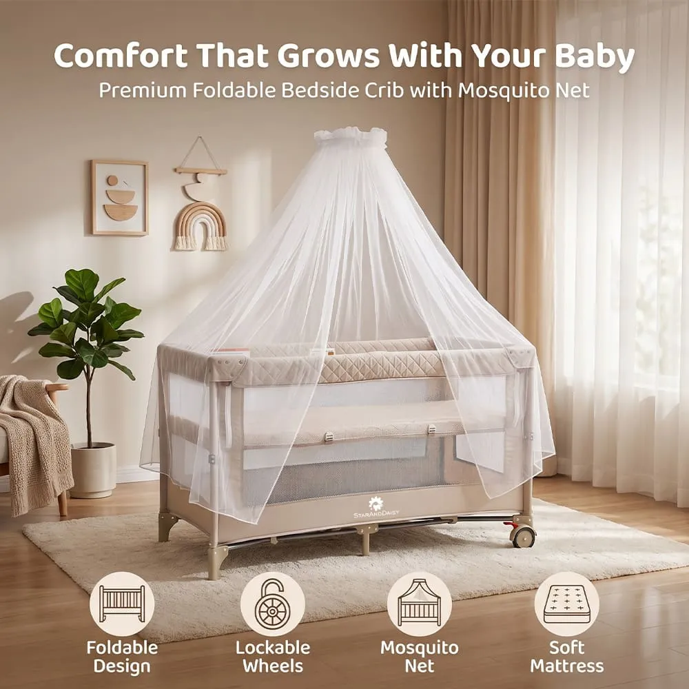comfortable Cozycove Baby Crib Light brown