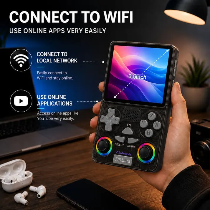 connect to wifi Cubonic Xplore J36 Ultra Handheld Gaming Console