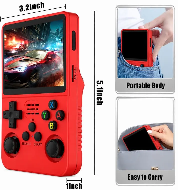 details of Cubonic Xplore R36S Dual RAM Chips Handheld Gaming Console