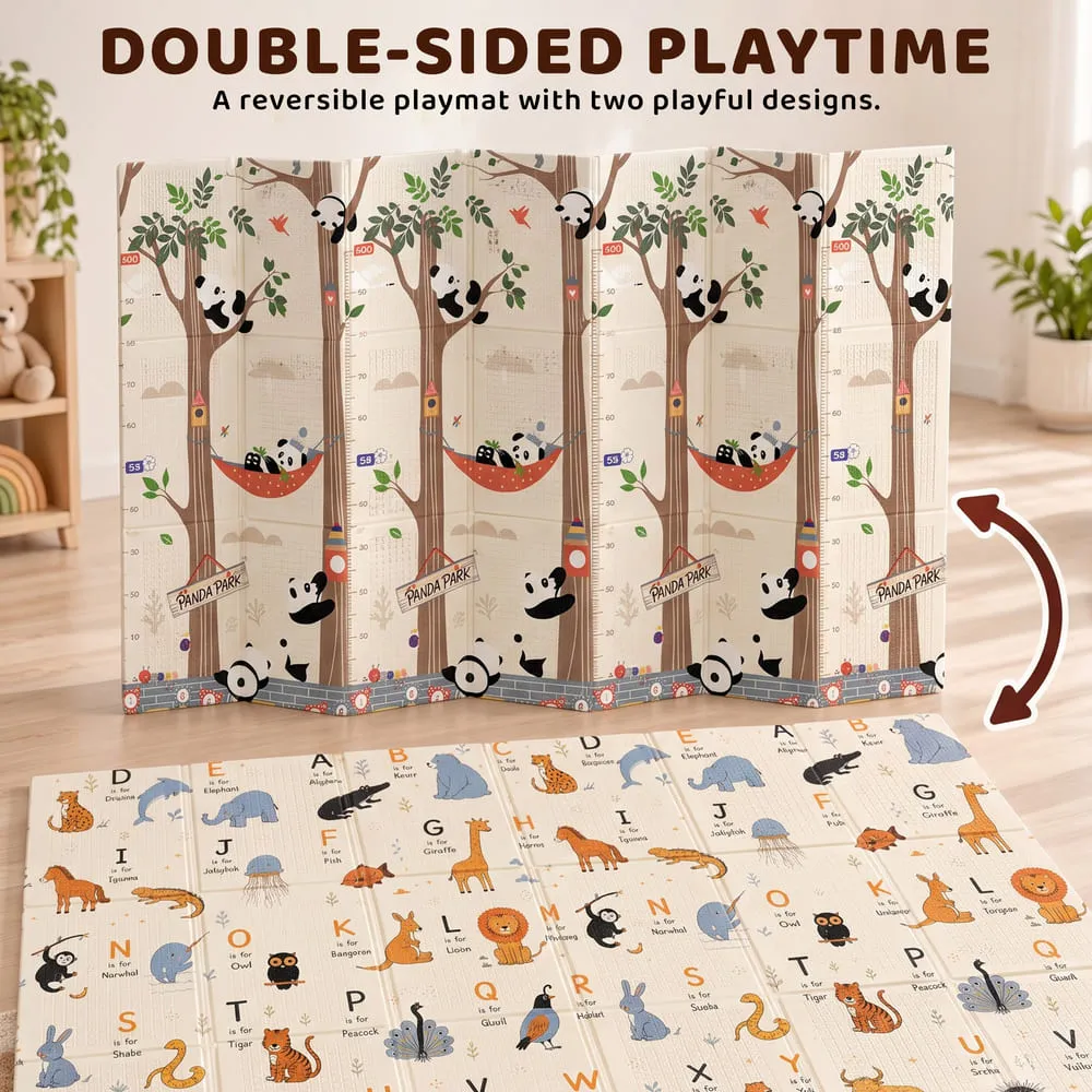 double sided New 6mm panda print baby playmat