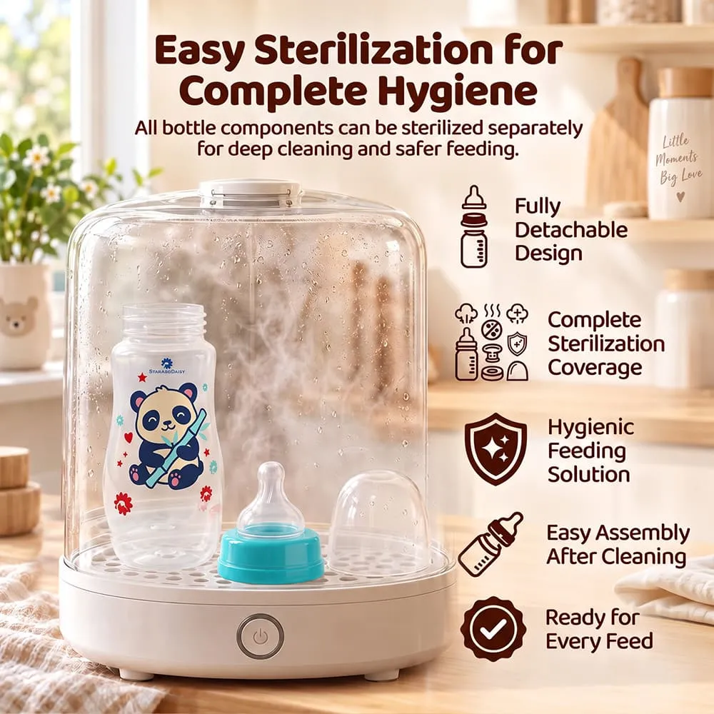 easy sterilize 125ml feeding bottle blue