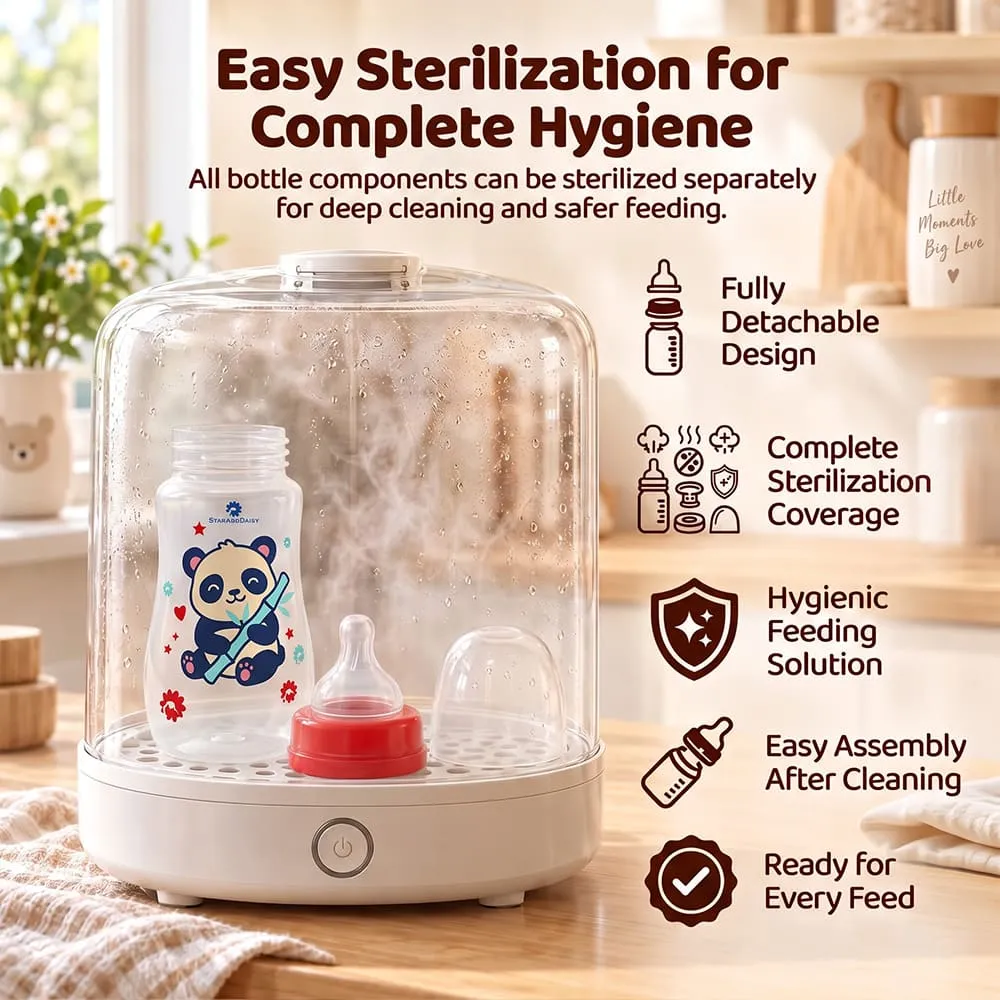 easy sterilize 125ml feeding bottle red